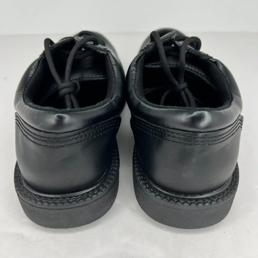 Safe T Step Mens 158798 Black Comfort Lace Up Derby Round Toe Size 7.5 Work Shoe